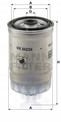Mann-Filter WK 842/24 Filtr paliwa