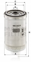Mann-Filter WK 842/8 Filtr paliwa