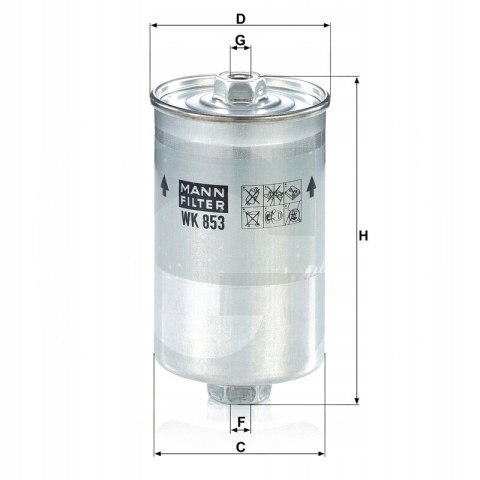 Mann-Filter WK 853 Filtr paliwa