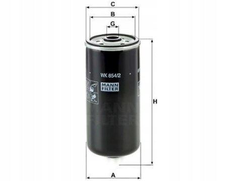 Mann-Filter WK 854/2 Filtr paliwa
