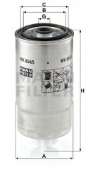 Mann-Filter WK 854/5 Filtr paliwa