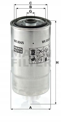Mann-Filter WK 854/5 Filtr paliwa