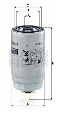 Mann-Filter WK 854/7 Filtr paliwa