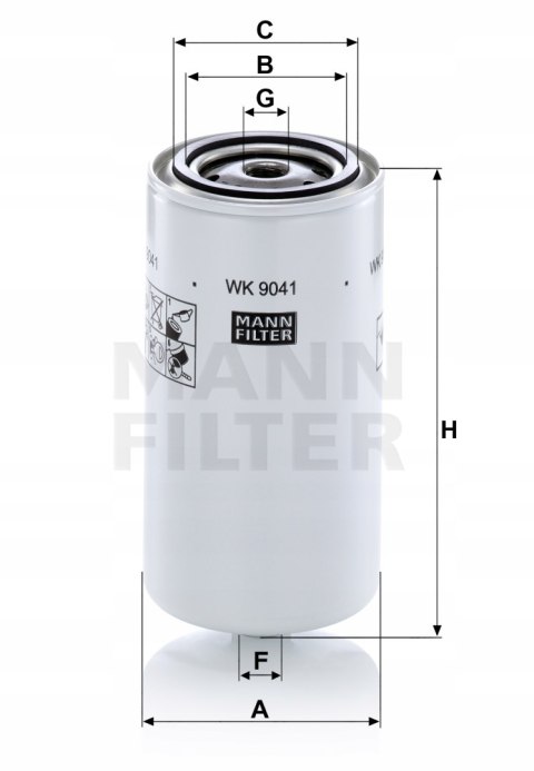 Mann-Filter WK 9041 x Filtr paliwa