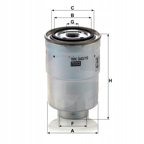 Mann-Filter WK 940/16 x Filtr paliwa