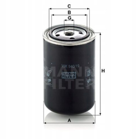 Mann-Filter WK 940/19 Filtr paliwa