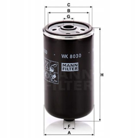 Mann-Filter WK 8030 Filtr paliwa