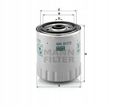 Mann-Filter WK 817/3 x Filtr paliwa