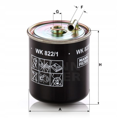 Mann-Filter WK 822/1 Filtr paliwa