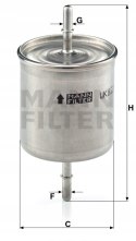 Mann-Filter WK 822/2 Filtr paliwa