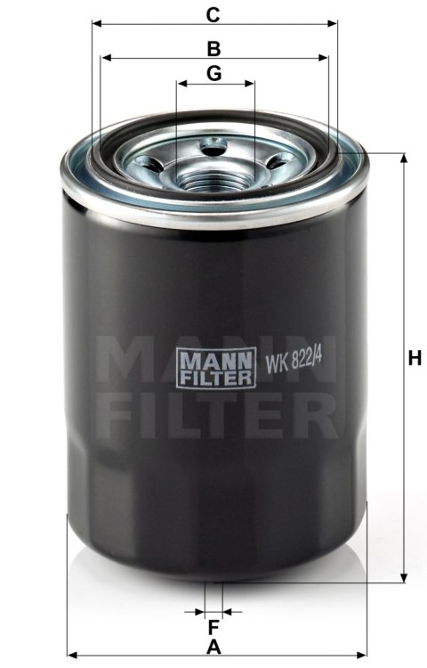 Mann-Filter WK 822/4 Filtr paliwa
