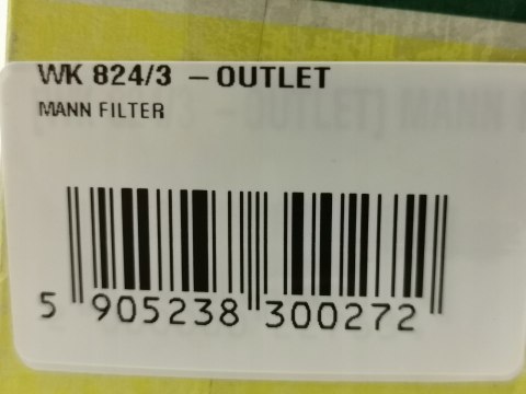 Mann-Filter WK 824/3 Filtr paliwa