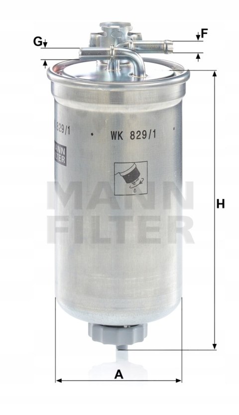 Mann-Filter WK 829/1 x Filtr paliwa