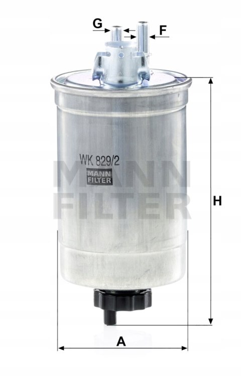 Mann-Filter WK 829/2 Filtr paliwa