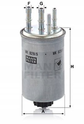 Mann-Filter WK 829/5 Filtr paliwa