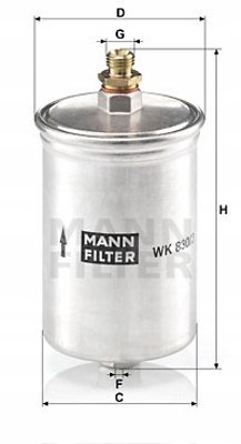 Mann-Filter WK 830/3 Filtr paliwa