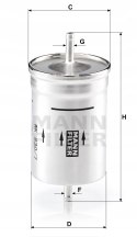 Mann-Filter WK 830/7 Filtr paliwa