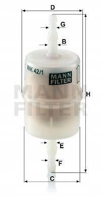Mann-Filter WK 42/1 Filtr paliwa