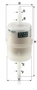 Mann-Filter WK 42/1 Filtr paliwa