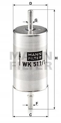 Mann-Filter WK 511/1 Filtr paliwa