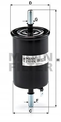 Mann-Filter WK 55/2 Filtr paliwa