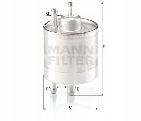Mann-Filter WK 711/1 Filtr paliwa