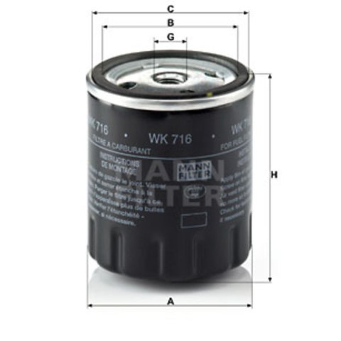 Mann-Filter WK 716 Filtr paliwa