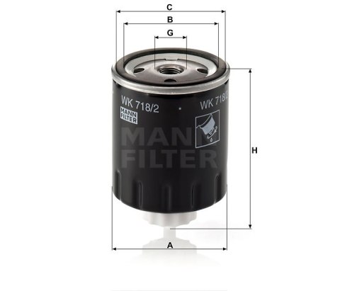 Mann-Filter WK 718/2 Filtr paliwa