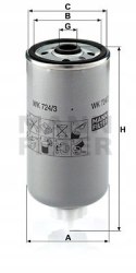 Mann-Filter WK 724/3 Filtr paliwa