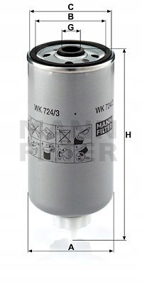 Mann-Filter WK 724/3 Filtr paliwa