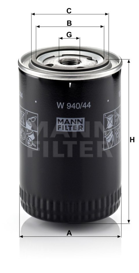 Mann-Filter W 940/44 Filtr oleju
