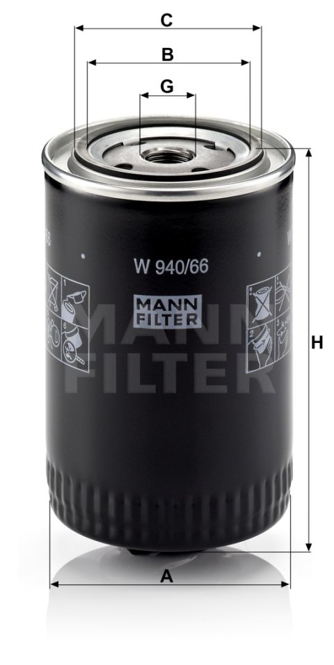 Mann-Filter W 940/66 Filtr oleju