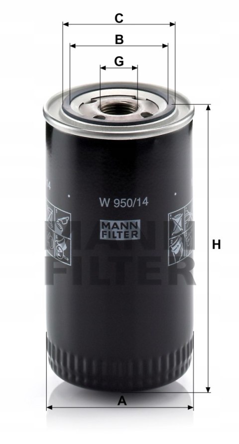 Mann-Filter W 950/14 Filtr oleju