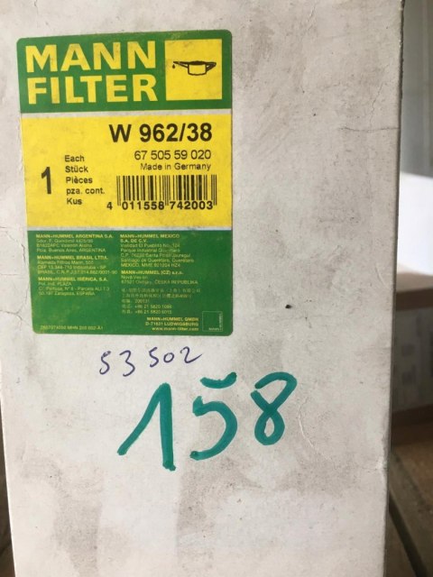Mann-Filter W 962/38 Filtr oleju