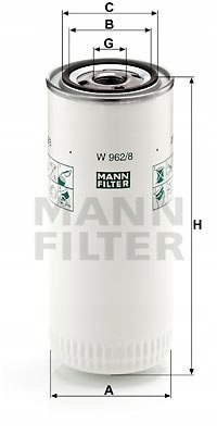 Mann-Filter W 962/8 Filtr oleju