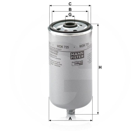 Mann-Filter WDK 725 Filtr paliwa