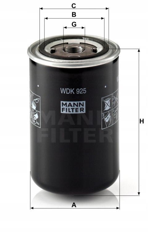 Mann-Filter WDK 925 Filtr paliwa
