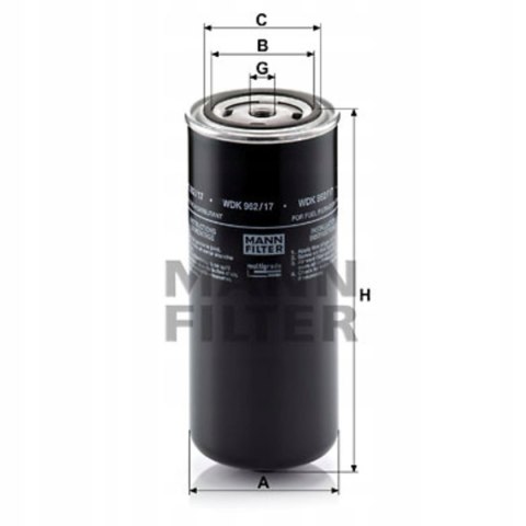 Mann-Filter WDK 962/17 Filtr paliwa