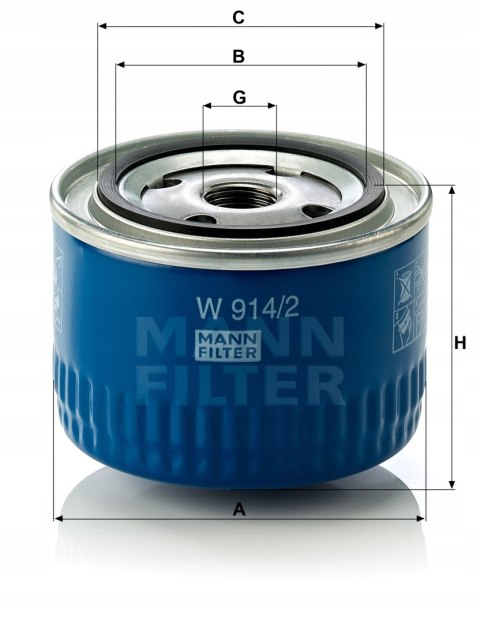 Filtr oleju MANN-FILTER W 914/2