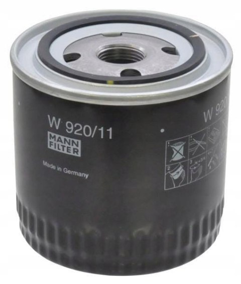MANN-FILTER FILTR OLEJU W 920/11