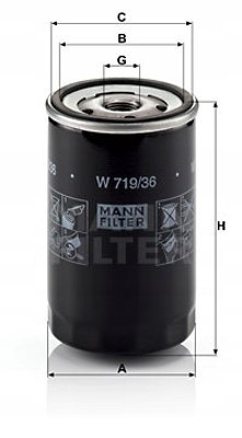 Mann-Filter W 719/36 Filtr oleju