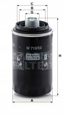 Mann-Filter W 719/53 Filtr oleju