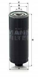 Mann-Filter W 735/1 Filtr oleju
