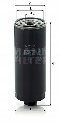 Mann-Filter W 735/1 Filtr oleju