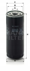 Mann-Filter W 735/2 Filtr oleju