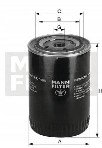 Mann-Filter W 735/2 Filtr oleju