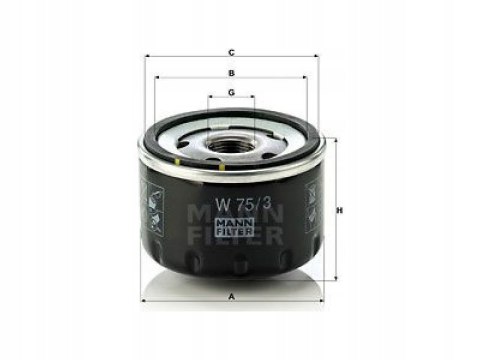 Mann-Filter W 75/3 Filtr oleju