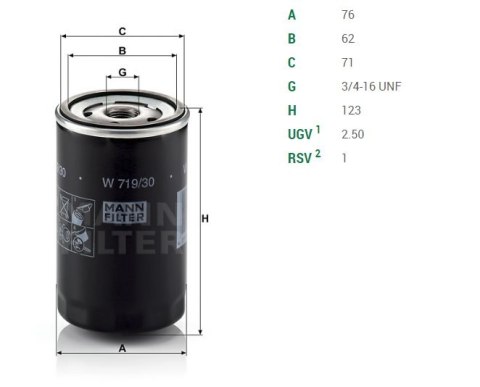 Mann-Filter W 75/3 Filtr oleju