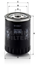 Mann-Filter W 830/1 Filtr oleju