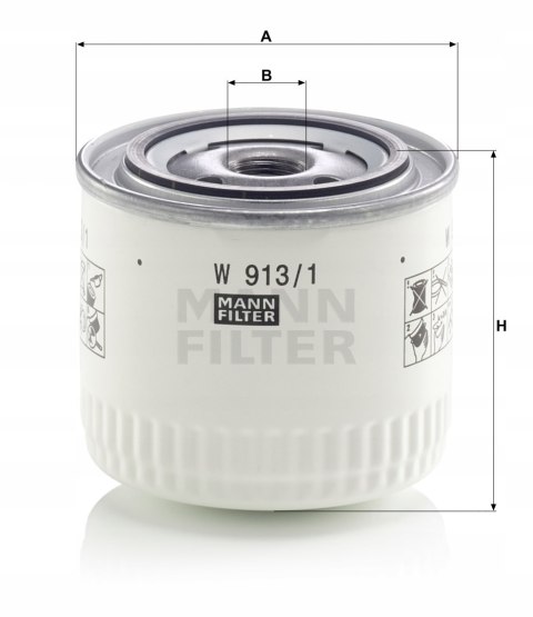 Mann-Filter W 913/1 Filtr oleju